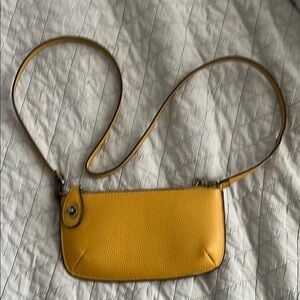 Yellow Leather Shoulder Bag